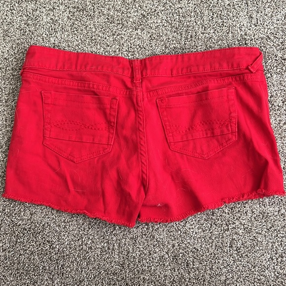 Red Cut off shorts - Picture 2 of 2